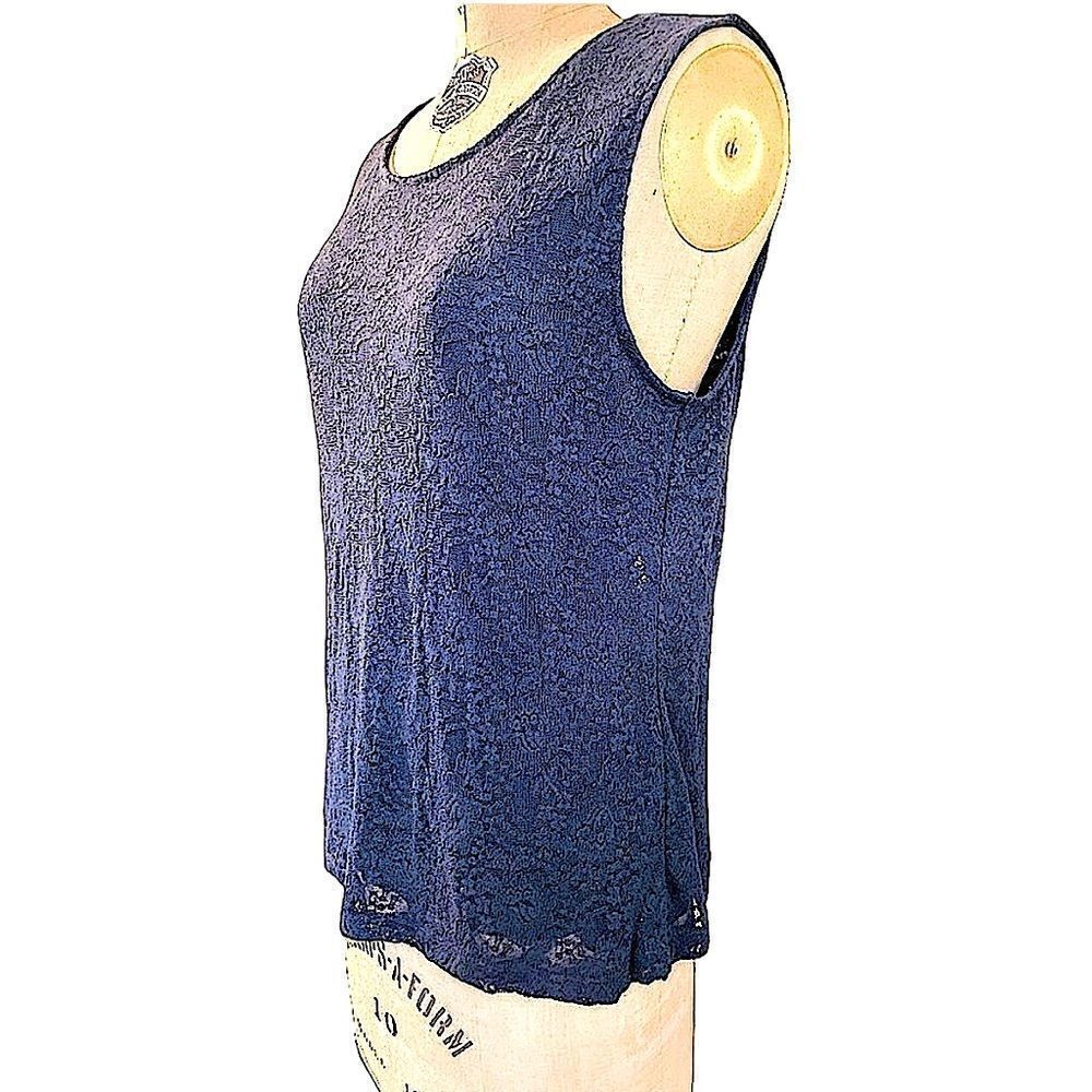 Black Lace Double Layered Slouchy Tank - NWT Croft and Barrow